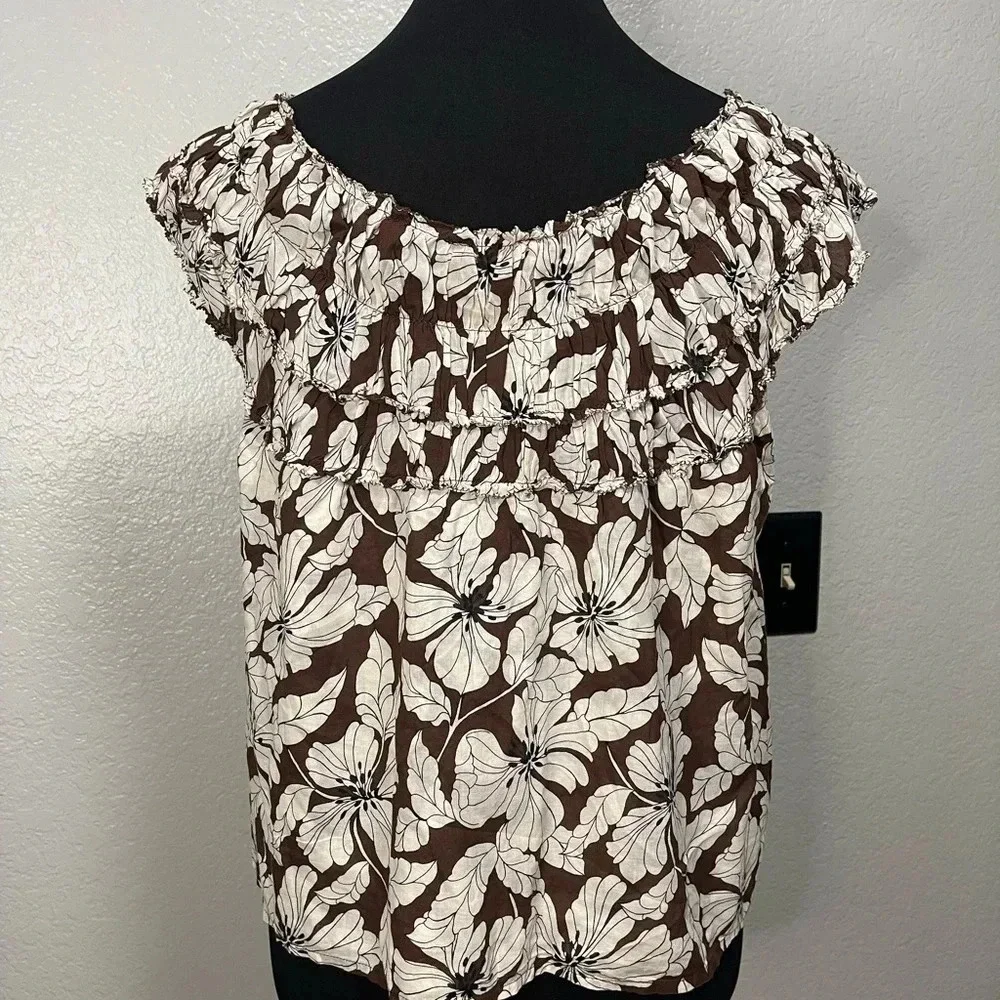 J.Crew Women’s Rosalie Top in Floral Cotton Voile SMALL